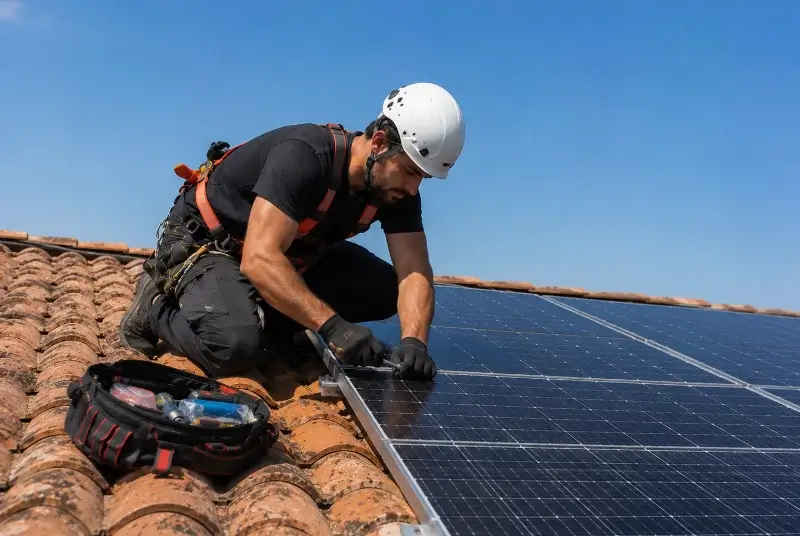 Maintenance et monitoring de panneaux solaires à Uchaux